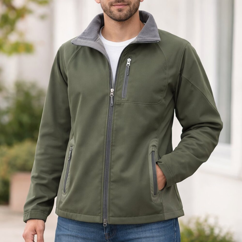 Black Diamond Soft Shell Jacket XXL Green Two Tone Full Zip Outdoor Hiking